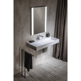GODIVA umývadlo 96x44cm, liaty mramor, biela GU096