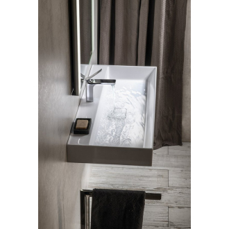 GODIVA umývadlo 96x44cm, liaty mramor, biela GU096