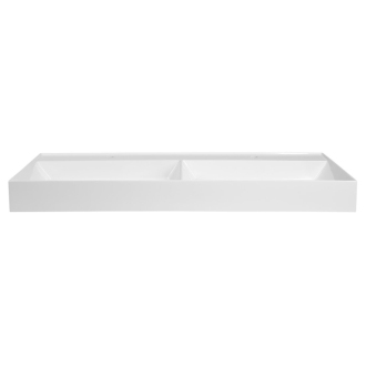 GODIVA dvojumývadlo 119x44cm, liaty mramor, biela GU119