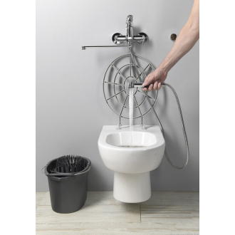 Aqualine Výlevka keramická závesná s roštom 36x52 cm, biela VKZ02