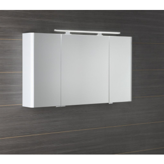 LUCIE galerka s LED osvetlením, 126x70x17cm, biela LU125-0030