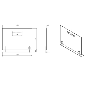 WEGA zrkadlo 1000x800mm, s policou, čierna mat 60092B