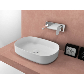 INFINITY OVAL keramické umývadlo na dosku, 55x36 cm, biela 10NF65055