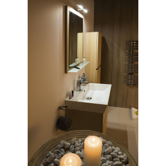 NIROX zrkadlo v ráme 1000x600x28 mm, biela lesk NX106-3030