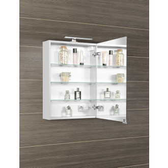 MIRRÓ galerka s LED osvetlením, 50x70x16cm, ľavá/pravá, biela MC050-0030