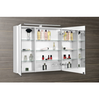 MIRRÓ galerka s LED osvetlením, 80x70x16cm, biela MC080-0030