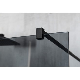 VARIO BLACK jednodielna sprchová zástena do priestoru, dymové sklo, 1200 mm GX1312GX2214