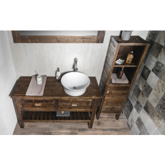IDEA keramické umývadlo priemer 42 cm, na dosku, bez prepadu WH103