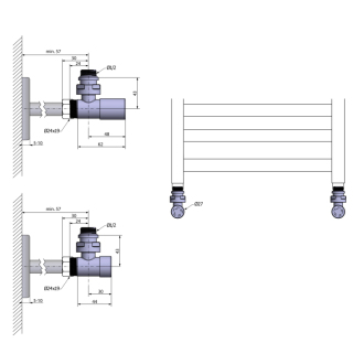 COMPACT pripojovacia sada ventilov ručná rohová, chróm CP5015S