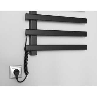 ELCOR elektrický sušiak uterákov 480x920x50mm, 128W, čierna mat EB460