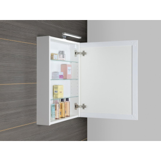 GRETA galerka s LED osvetlením, 60x70x14cm, biela mat GT060-0031