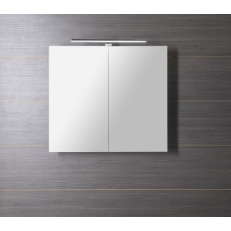 GRETA galerka s LED osvetlením, 81x70x14cm, biela mat GT080-0031