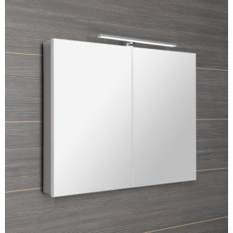 GRETA galerka s LED osvetlením, 101x70x14cm, biela mat GT100-0031