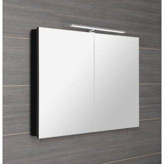 GRETA galerka s LED osvetlením, 101x70x14cm, čierna mat GT105-0035