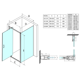 SIGMA SIMPLY štvorcový sprchovací kút pivot dvere 900x900mm L/P variant, číre sklo
