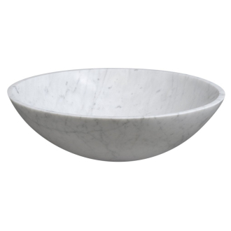 BLOK kamenné umývadlo 42x14 cm, biela carrara mat 2401-42