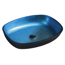 KVAORE sklenené umývadlo 54x11x39, 5 cm, modrá TY224