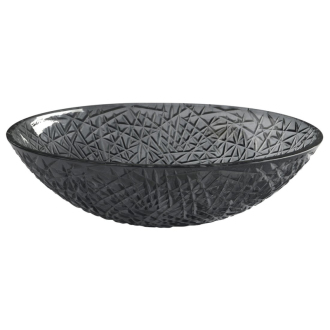 PURUS sklenené gravírované umývadlo 50x15, 5x36 cm, čierna TY305SG