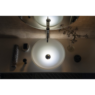TELICA sklenené umývadlo, priemer 42 cm, biela mat TY181W