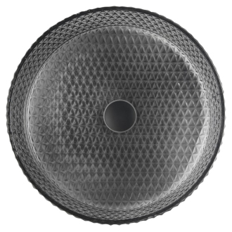 MARAGUA sklenené gravírované umývadlo, priemer 39,5 cm, čierna TY214