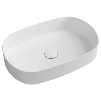 INFINITY OVAL keramické umývadlo na dosku, 55x36 cm, biela mat 10NF65055-2L