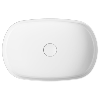 INFINITY OVAL keramické umývadlo na dosku, 55x36 cm, biela mat 10NF65055-2L