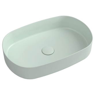 INFINITY OVAL keramické umývadlo na dosku, 55x36 cm, matná zelená mint 10NF65055-2T