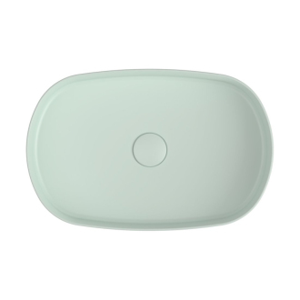 INFINITY OVAL keramické umývadlo na dosku, 55x36 cm, matná zelená mint 10NF65055-2T