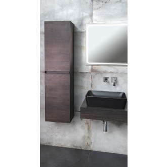 MORIAN vysoká skrinka 35x140x30cm, dub čierny MR189