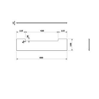 VISO okrúhle LED podsvietené zrkadlo pr.60cm s policou, biela mat VS060-01