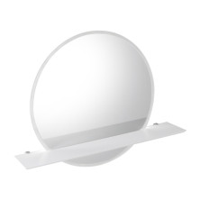 VISO okrúhle LED podsvietené zrkadlo pr.70cm s policou, biela mat VS070-01