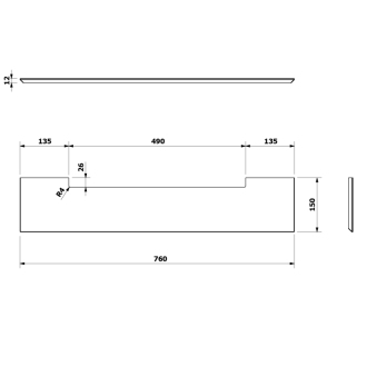 VISO okrúhle LED podsvietené zrkadlo pr.70cm s policou, biela mat VS070-01