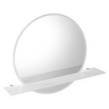 VISO okrúhle LED podsvietené zrkadlo pr.80cm s policou, biela mat VS080-01