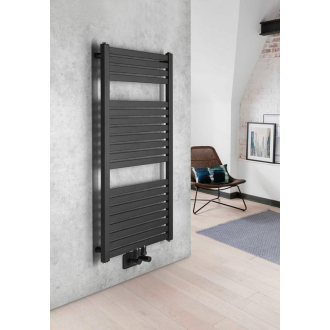 TONDI vykurovacie teleso rovné 450x970 mm, stredové pripojenie, čierna mat DT456T