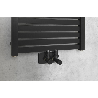 TONDI vykurovacie teleso rovné 450x1330 mm, stredové pripojenie, čierna mat DT476T