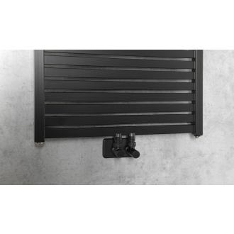 TONDI vykurovacie teleso rovné 600x1330 mm, stredové pripojenie, čierna mat DT486T