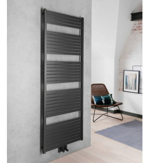 TONDI vykurovacie teleso rovné 600x1690 mm, stredové pripojenie, čierna mat DT496T
