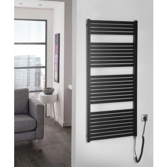 TONDI-E elektrické vykurovacie teleso rovné 600x1330 mm, 600W, čierna mat DE486T