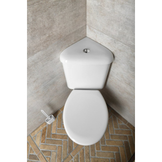 Aqualine CLIFTON rohové WC kombi, dvojtlačítko 3/6l, zadný odpad, biela FS1PK