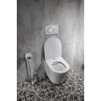 PACO závesná WC misa, Rimless, 36x53 cm, biela PZ1012WR