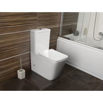 PORTO RIMLESS WC kombi, spodný/zadný odpad, biela PC102WR