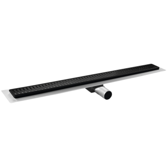 MANUS BLACK nerezový sprchový kanálik s roštom ONDA, 1050x130x55mm GMO16B