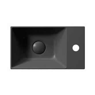 KUBE X keramické umývadlo 40x23 cm, pravé/ľavé, čierna mat 9484126
