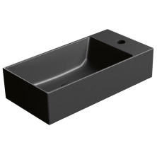 KUBE X keramické umývadlo 50x25 cm, pravé/ľavé, čierna mat 9486126