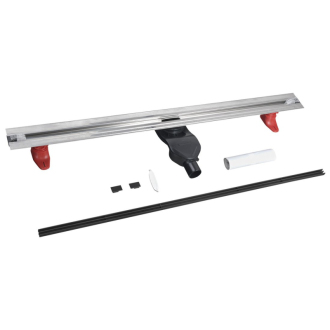 SLIM SPRING BLACK nerezový sprchový kanálik s roštom, 250-1200mm SV120B