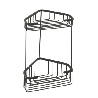 SMART dvojposchodová rohová polica 200x325x151mm, čierna mat 2482-14