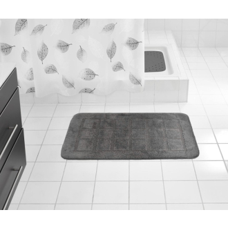 Aqualine DELHI Kúpeľňová predložka 50x80 cm s protišmykom, 100% polyester, sivá 1712300