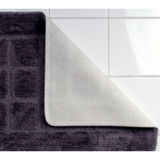 Aqualine DELHI Kúpeľňová predložka 50x80 cm s protišmykom, 100% polyester, sivá 1712300