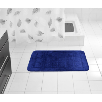 Aqualine DELHI Kúpeľňová predložka 50x80 cm s protišmykom, 100% polyester, modrá 1712303