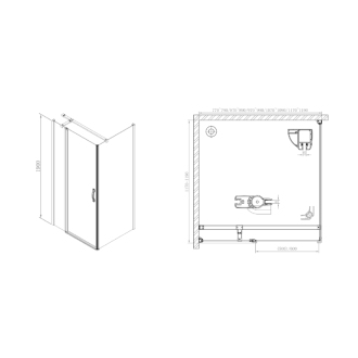 One obdĺžnikový sprchovací kút 800x1200mm L/P variant GO4880GO3512